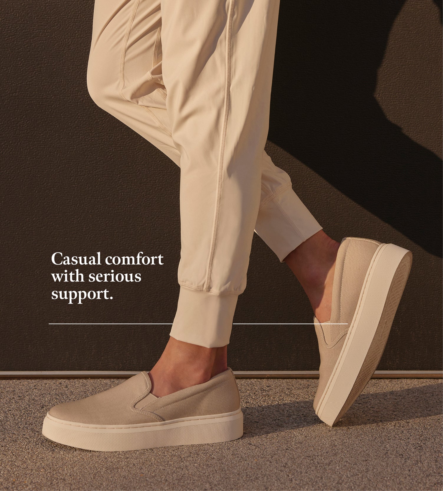 Casual comfort with serious support.